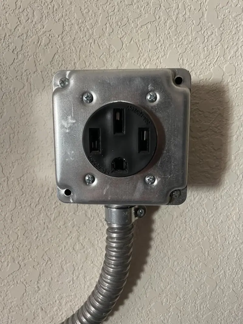 NEMA 14-50 outlet installed for Electrical Panel Upgrade in Weare